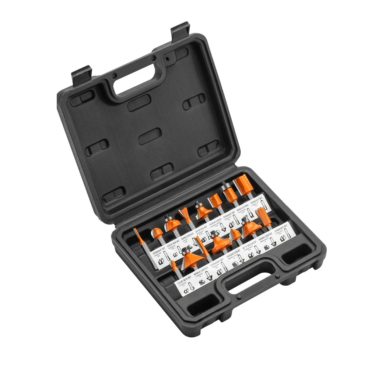 Juego Brocas  Para  Taladro  1/4  Con 15 Pz Lab.g Negro