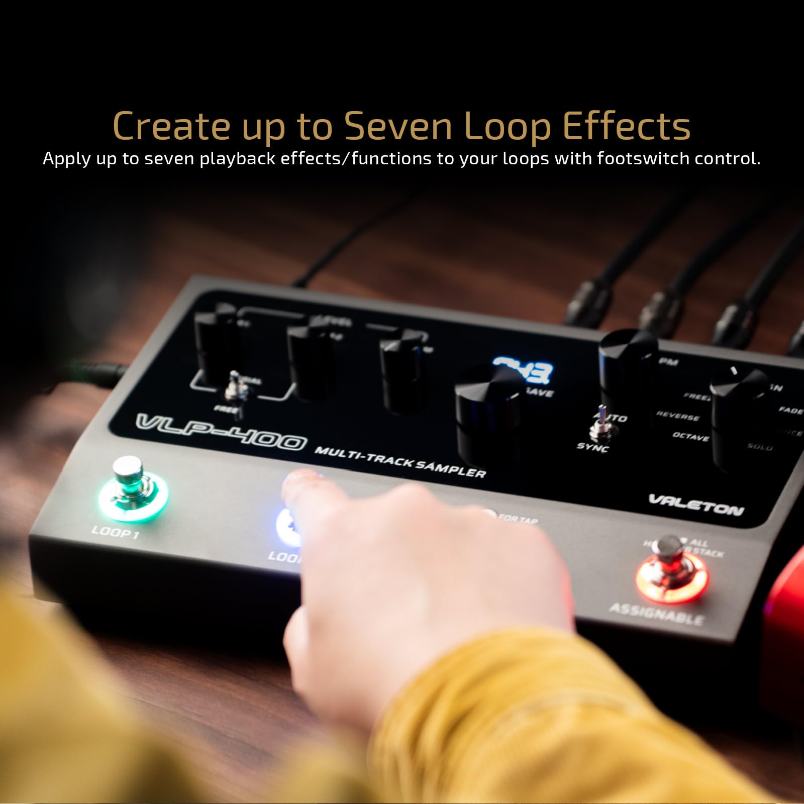 Foto 7 pulgar | Estación De Bucle Para Guitarra Looper Pedal Valeton Vlp-400 Con Batería - Venta Internacional.