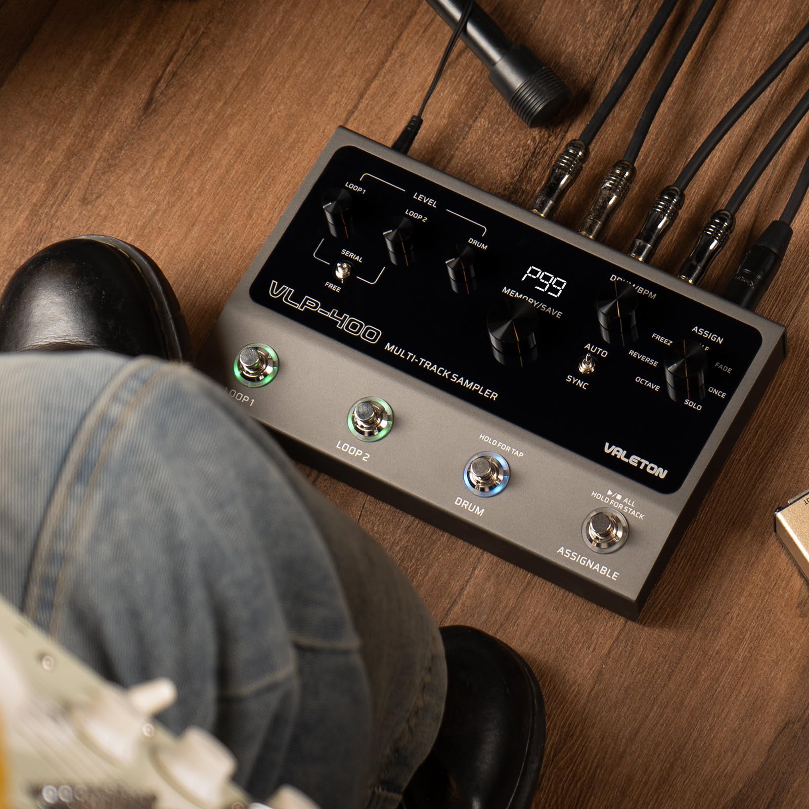 Foto 8 pulgar | Estación De Bucle Para Guitarra Looper Pedal Valeton Vlp-400 Con Batería - Venta Internacional.