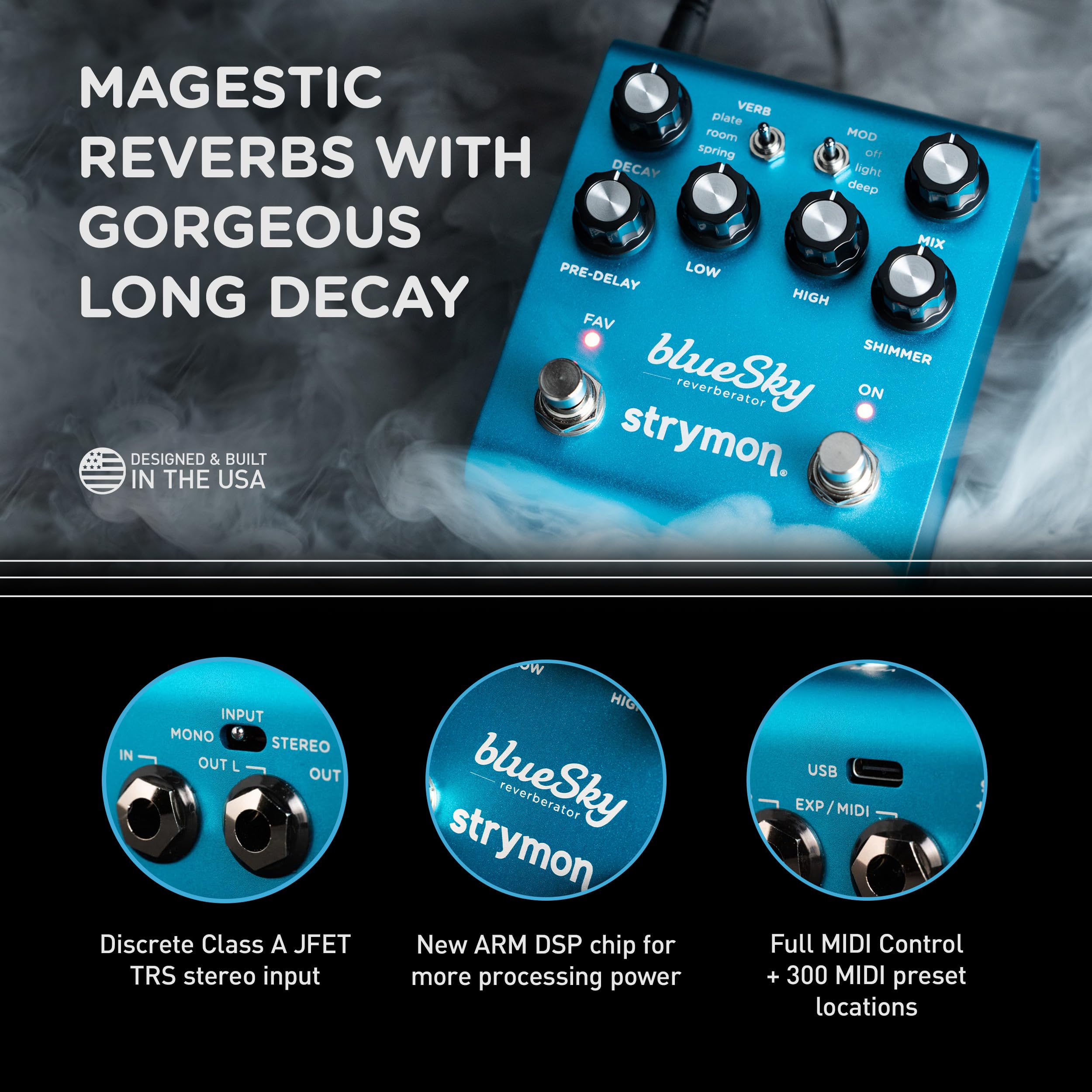 Foto 7 pulgar | Pedal De Efectos De Guitarra Strymon Bluesky V2 Con Reverberaciones - Venta Internacional.