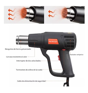 Foto 3 | Pistola de Calor Hot Air Gun de 2000w