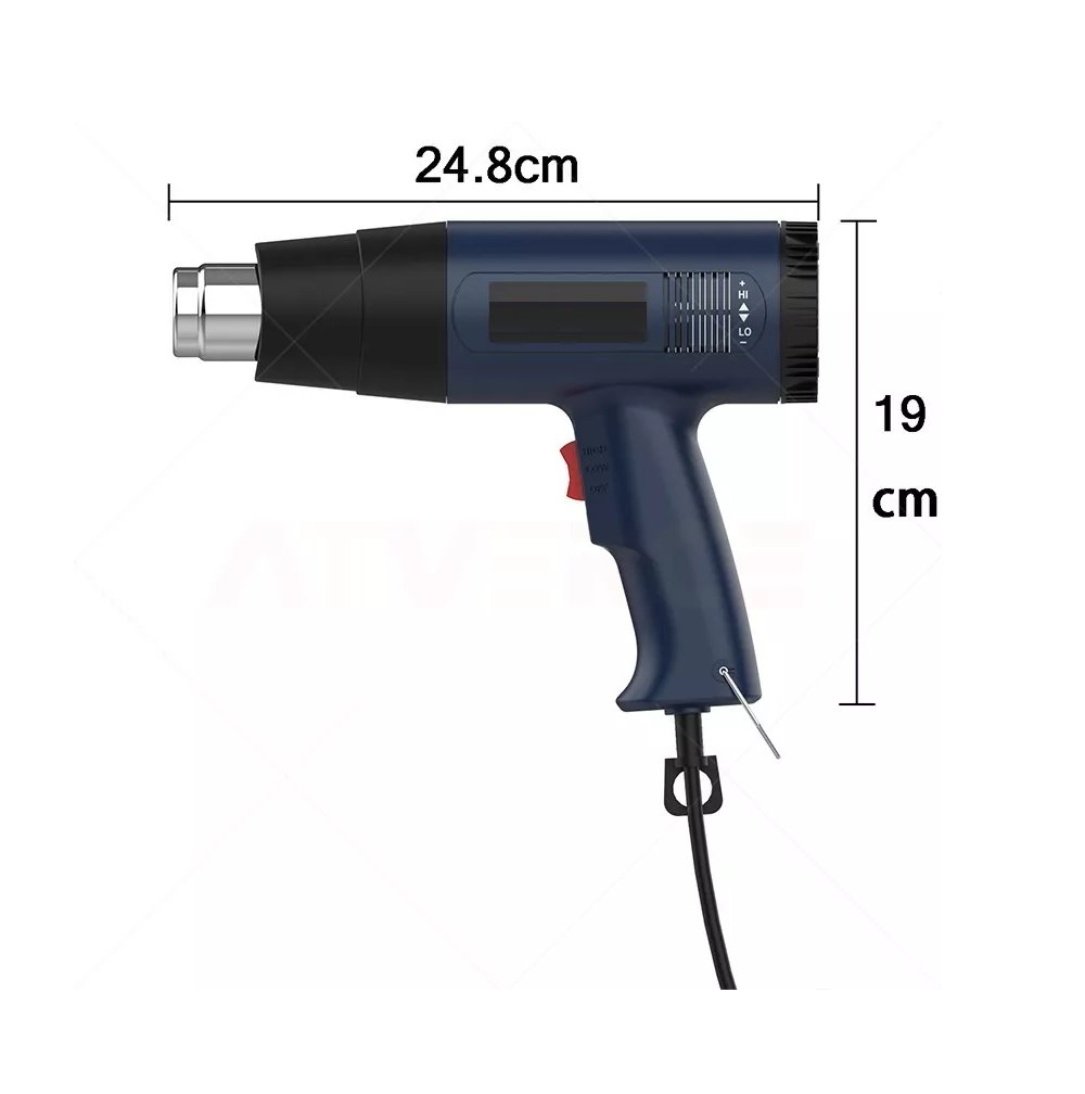 Foto 4 | Pistola de Calor Eléctrica BELUG Temperatura Ajustable 2000W Boquilla Azul Marino