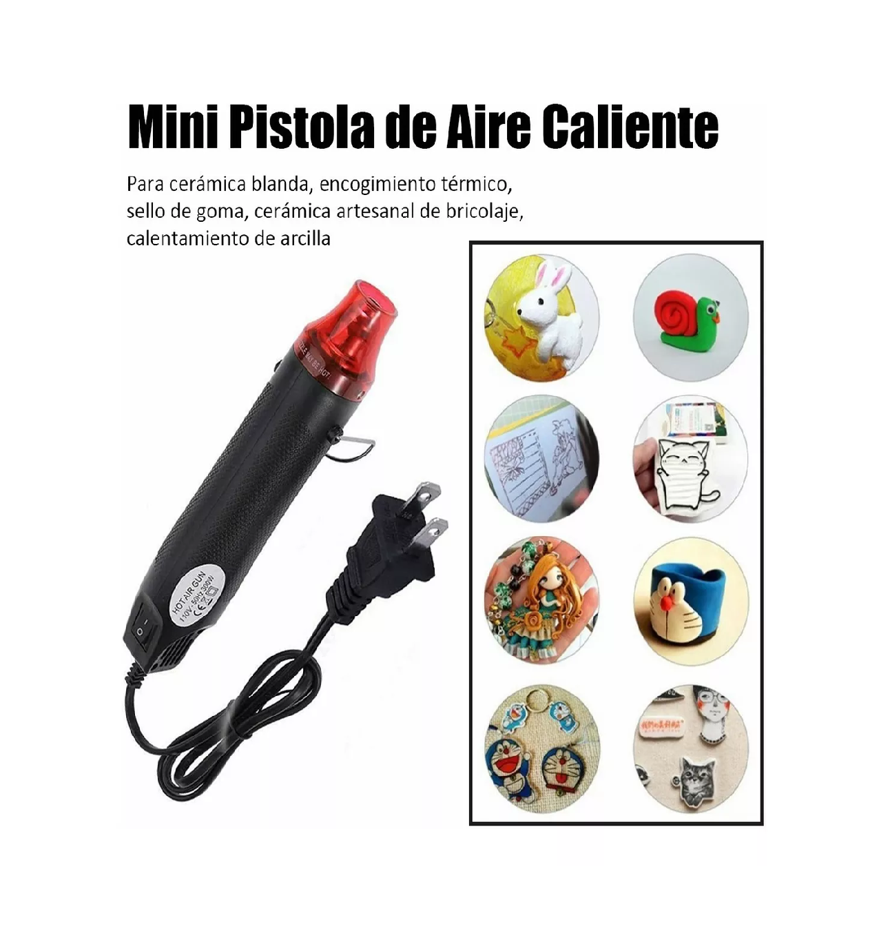 Foto 4 | Mini Pistola de Calor BELUG color Negro de Bricolaje