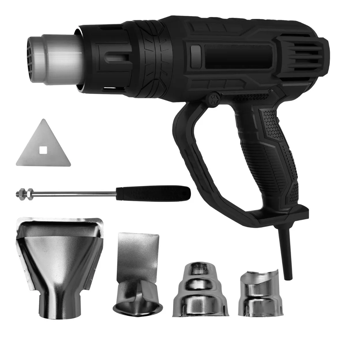 Foto 2 pulgar | Pistola de Calor 2000w Temperatura Regulable 4 Boquillas Eo Safe Imports  Esi-10991 Negro