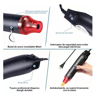 Foto 3 | Pistola de Calor Portátil Eo Safe Imports Esi-10989 Negro