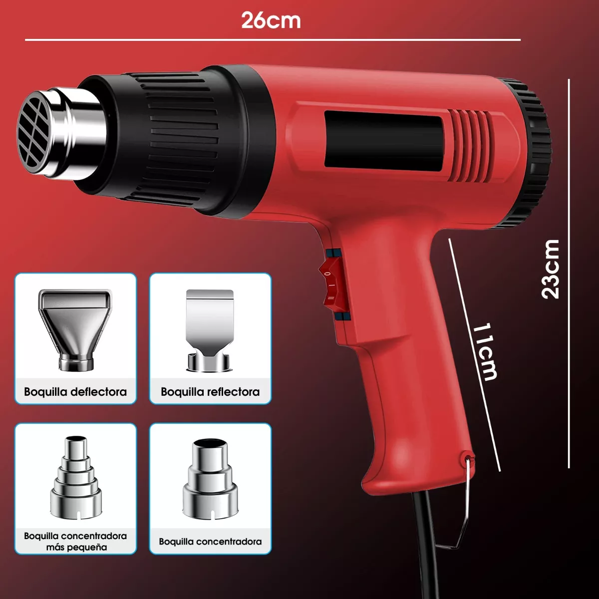 Foto 3 | Pistola Calor Calentamiento Rápido Multifuncional Con Guante  Eo Safe Imports Esi-12554   Rojo