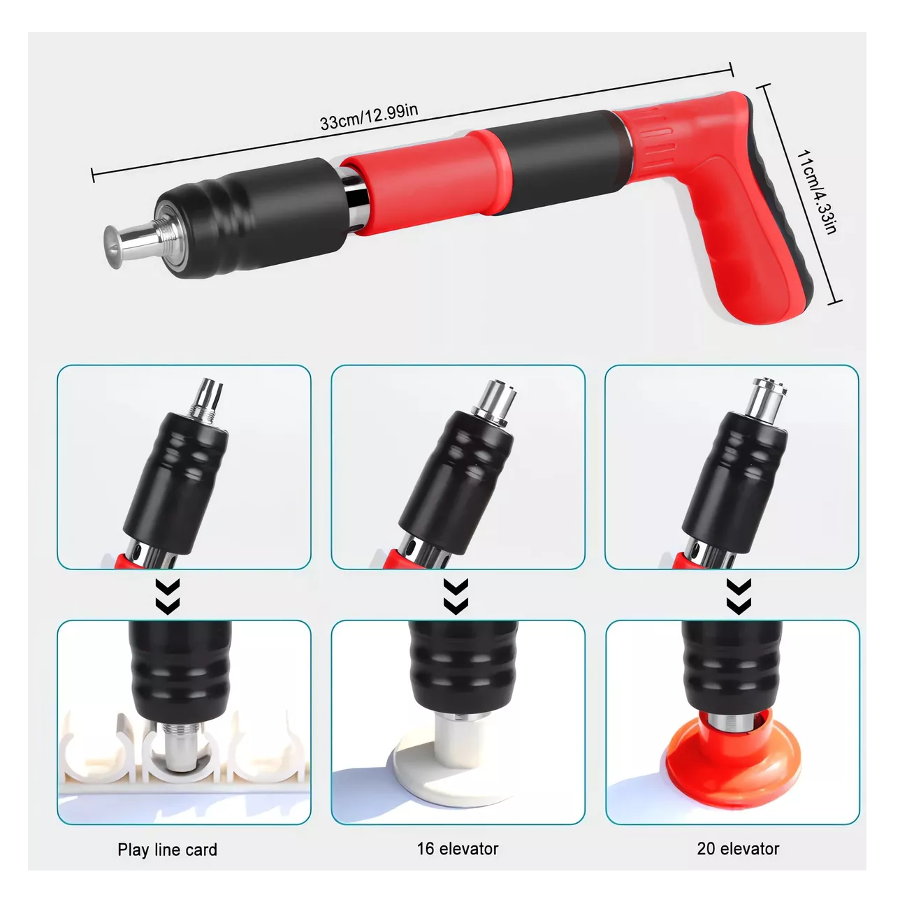 Foto 2 | Pistola de Clavos para Pallets Fijación Portátil/130 Roja