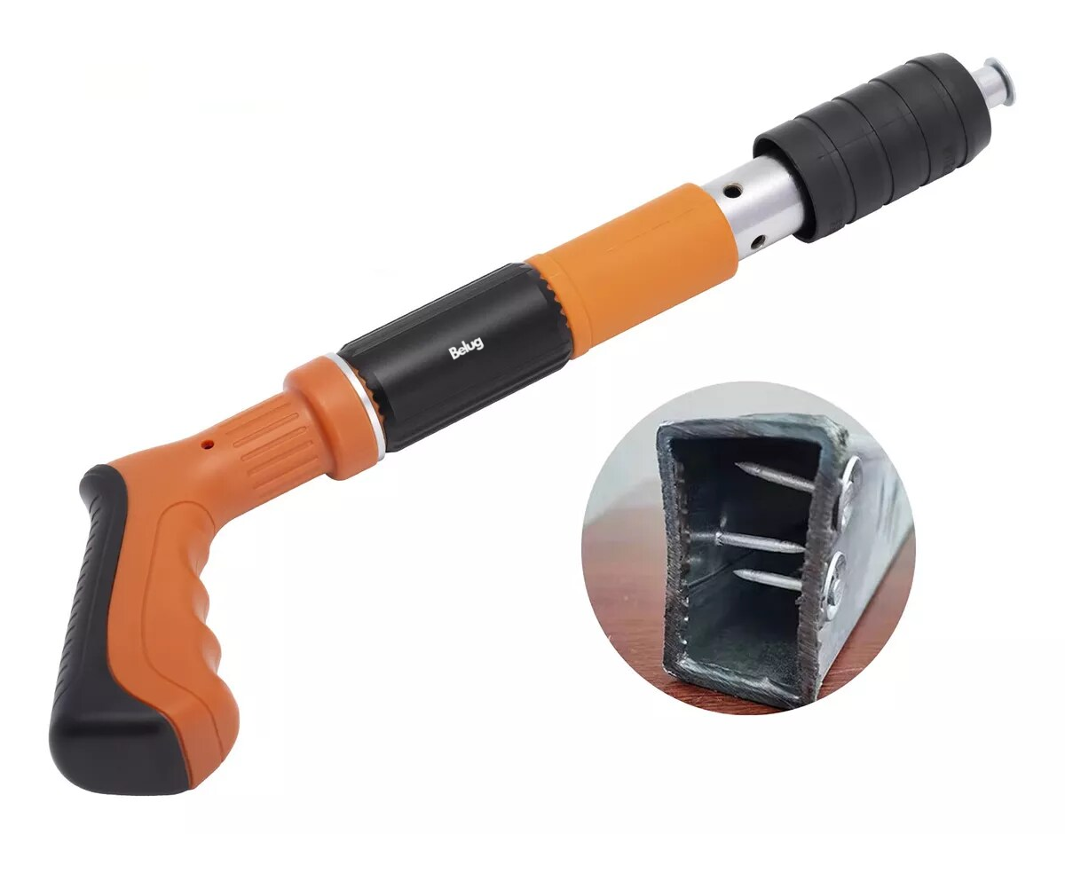 Foto 4 pulgar | Mini Pistola de Clavos de Acero Herramienta de Remache Naranja