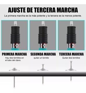Foto 4 | Pistola De Fijacion De Pared De Clavos C/100 Clavos Portátil Azul