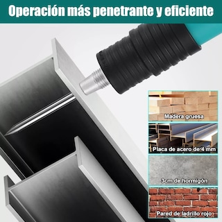 Foto 5 | Pistola De Fijacion De Pared De Clavos C/100 Clavos Portátil Azul