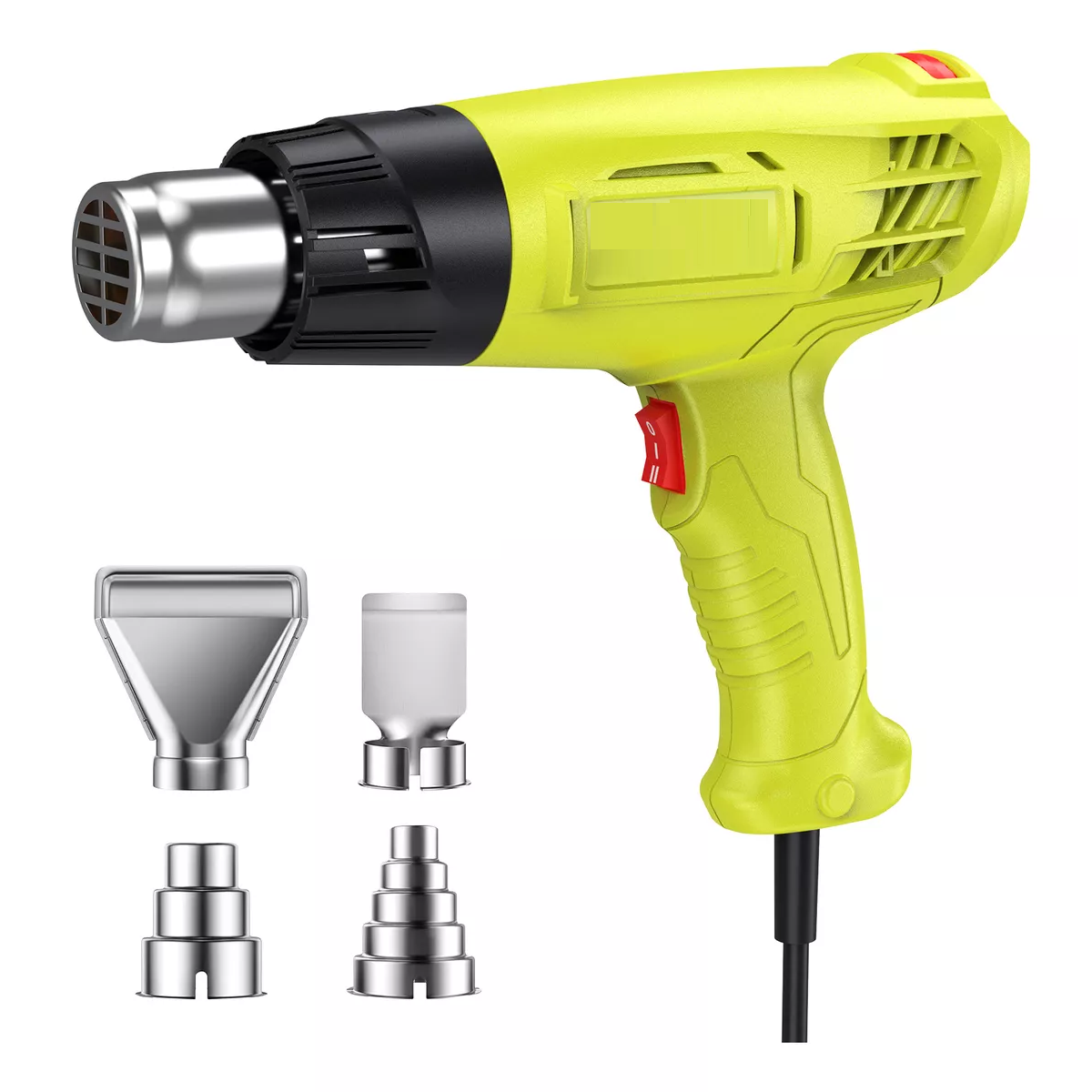 Pistola De Calor De 2000w Temperatura Regulable 4 Boquillas Eo Safe Imports Esi-17915 Amarillo