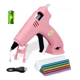Foto 2 | Pistola De Silicona Eléctrica E Inalámbrica Con Usb Eo Safe Imports Esi-11331-1 Rosa