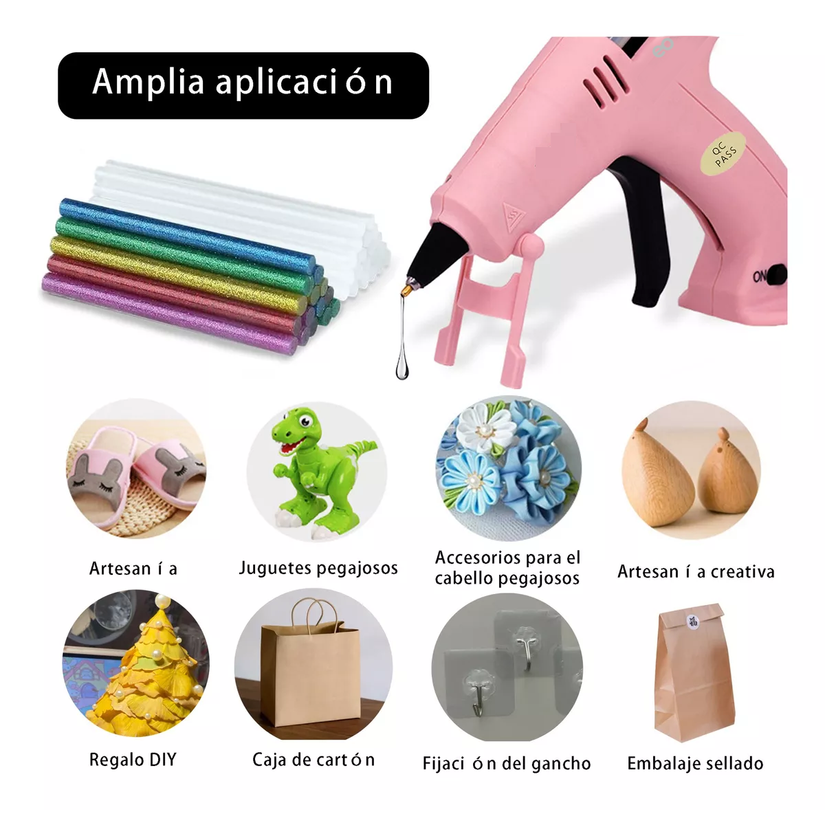 Foto 4 pulgar | Pistola De Silicona Eléctrica E Inalámbrica Con Usb Eo Safe Imports Esi-11331-1 Rosa
