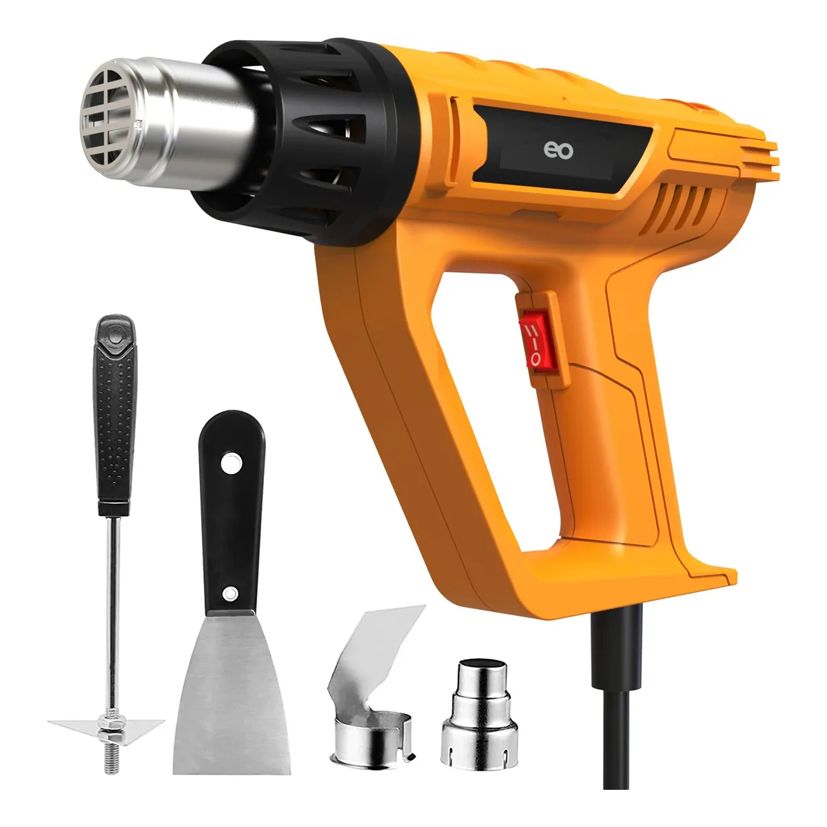 Pistola De Calor De 2000w Temperatura Ajustable  Eo Safe Imports Esi-18676 Naranja