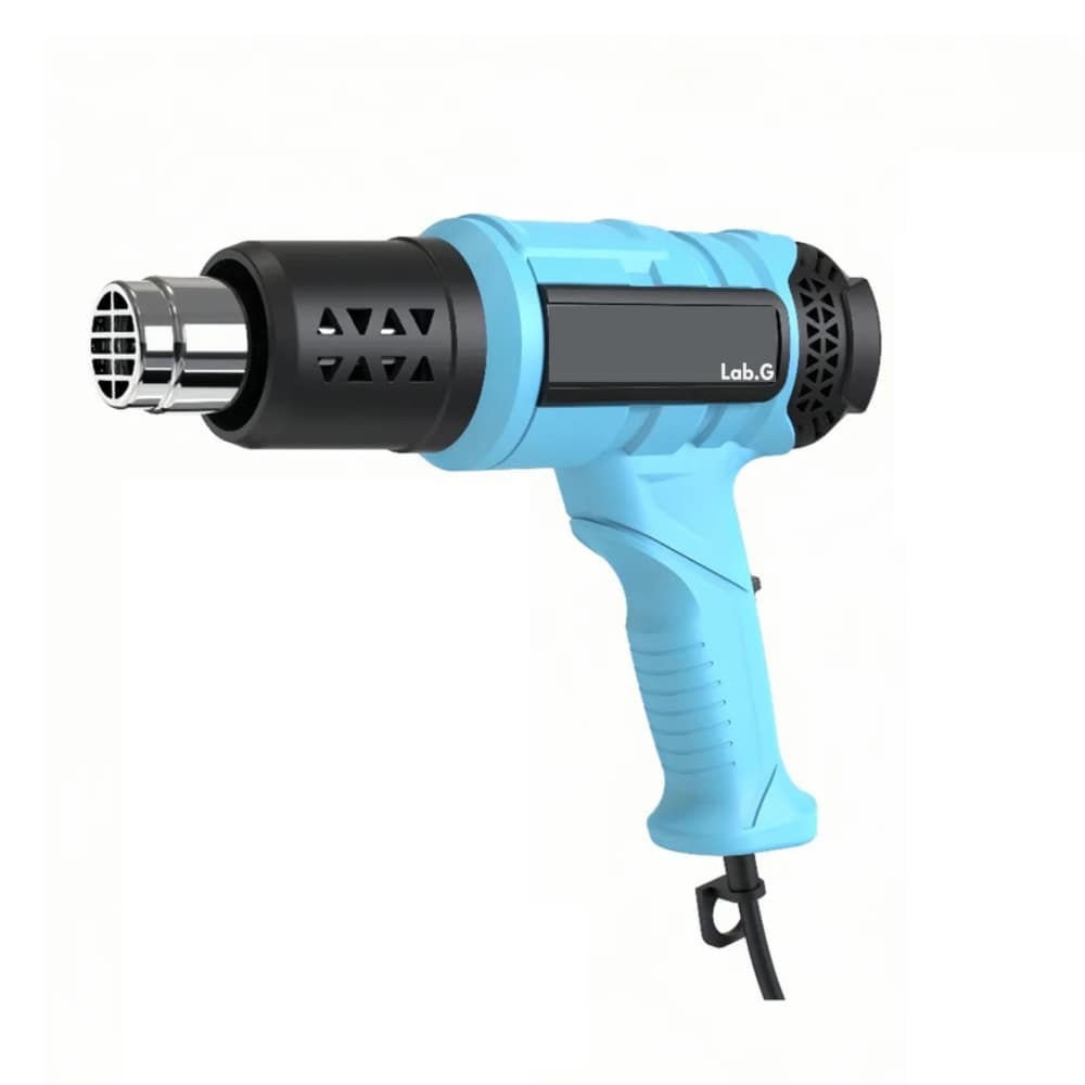 Pistola De Calor De 2000w 9niveles De Temperatura 7 Pz Lab.g  Azul Claro
