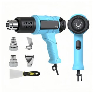 Foto 2 | Pistola De Calor De 2000w 9niveles De Temperatura 7 Pz Belug Azul Claro