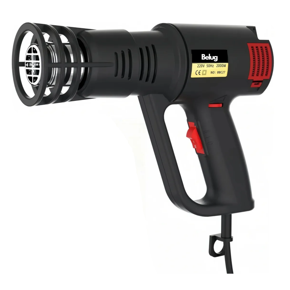 Foto 2 pulgar | Pistola de Calor de 2000w Temperatura Regulable 5 Boquillas Belug  Negra