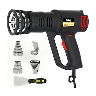 Foto 2 | Pistola de Calor de 2000w Temperatura Regulable 5 Boquillas Belug Negra