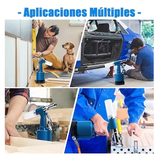 Foto 5 | Pistola Remachadora de Tuercas Lab.G con 4 Boquillas Azul