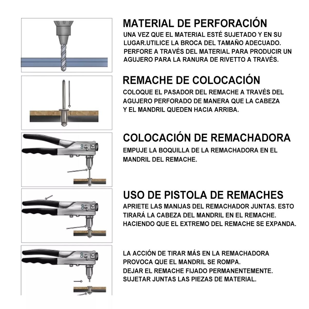 Foto 4 pulgar | Remachadora Profesional De 8 In C/boquillas De Cambio Rápido 85 Pzs .eo Safe Imports Esi-9361-1 Naranja