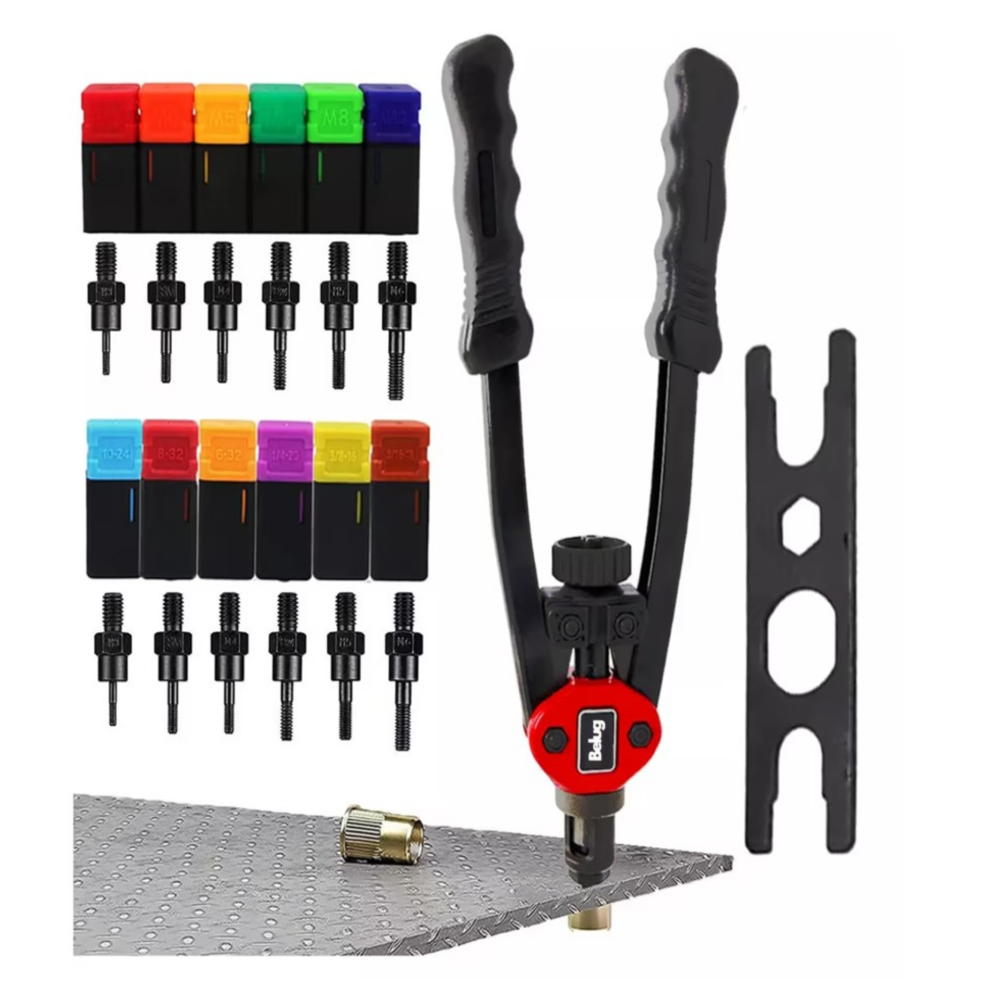 Foto 2 | Remachadora Para Tuercas De Manual Profesional Remache Negro 12 Pz, Belug