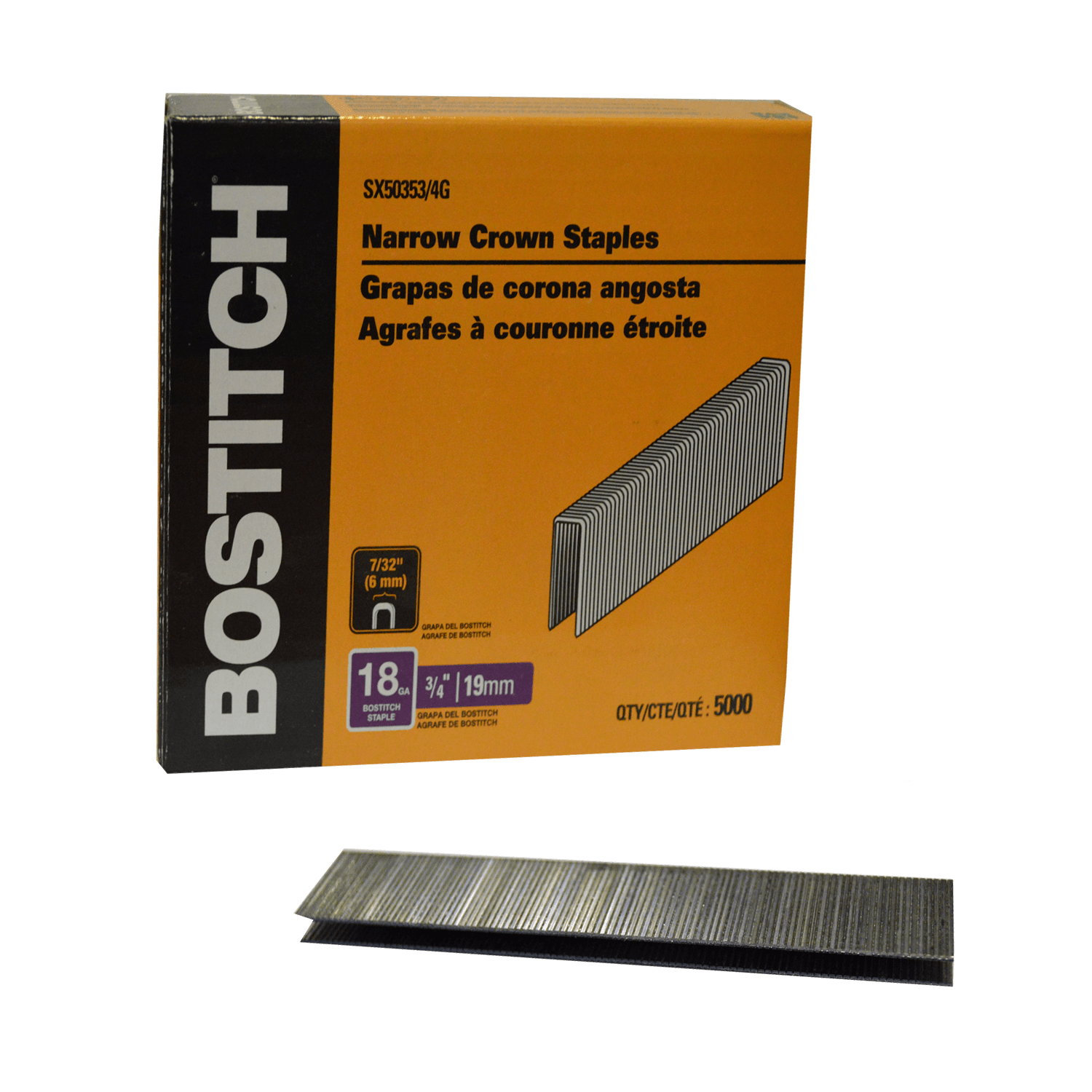 Grapas Bostitch Sx50353/4g Calibre 18-5030 3/4 Plg 5,000  piezas