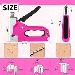Foto 2 | Engrapadora Tipo Pistola Para Tapiceria 3 En 1 900 Grapas Eo Safe Imports Esi-11623 Rosa