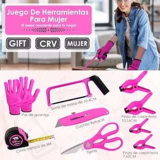 Foto 3 | Engrapadora Tipo Pistola Para Tapiceria 3 En 1 900 Grapas Eo Safe Imports Esi-11623 Rosa