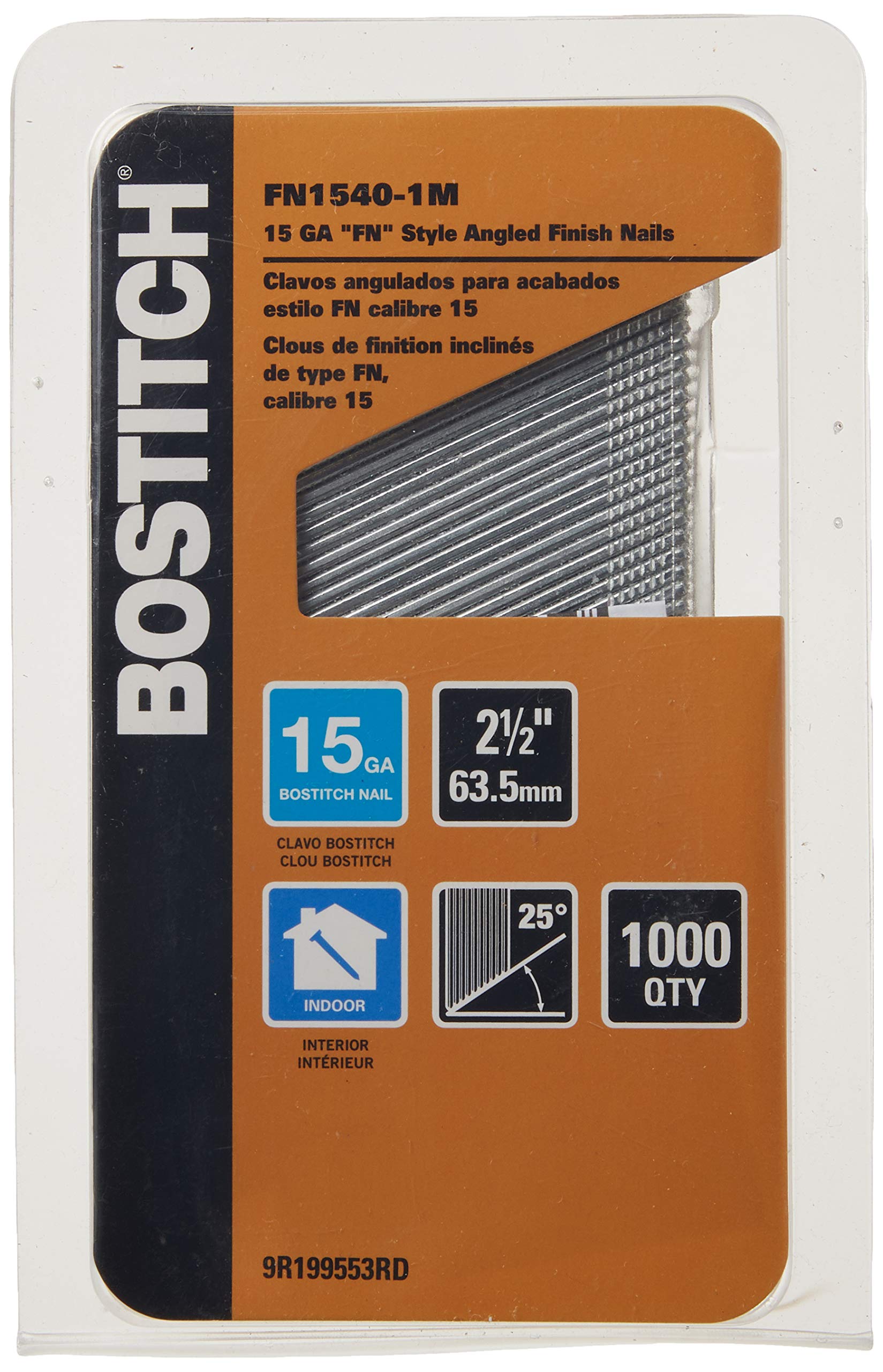 Foto 3 pulgar | Finish Nails Bostitch Fn Style, Angulado, 15 Ga, 2.5 Pulgadas, Paquete De 1000 - Venta Internacional.