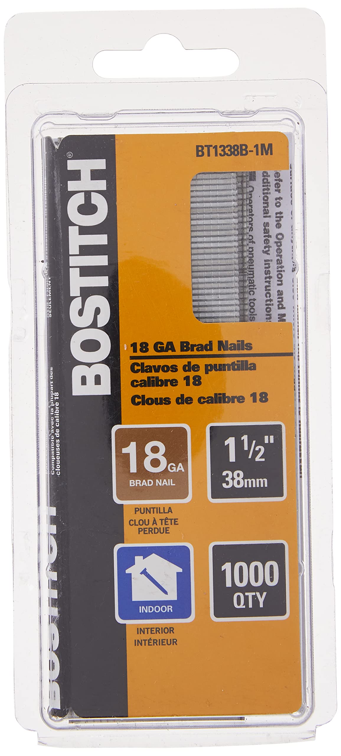 Foto 5 pulgar | Brad Nails Bostitch 18ga 1,5 Cm, Paquete De 1000 Unidades (bt1338b-1m) - Venta Internacional.