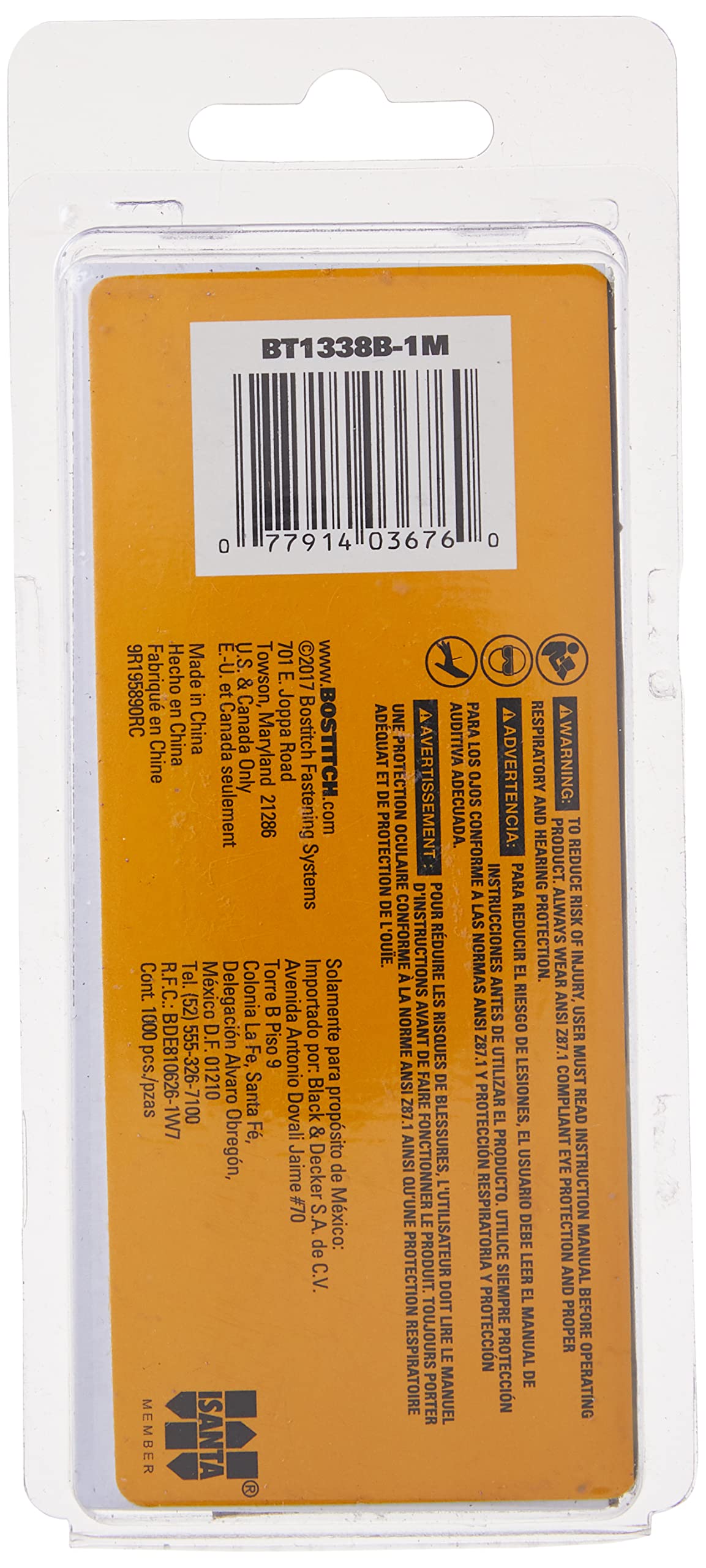Foto 5 | Brad Nails Bostitch 18ga 1,5 Cm, Paquete De 1000 Unidades (bt1338b-1m) - Venta Internacional.