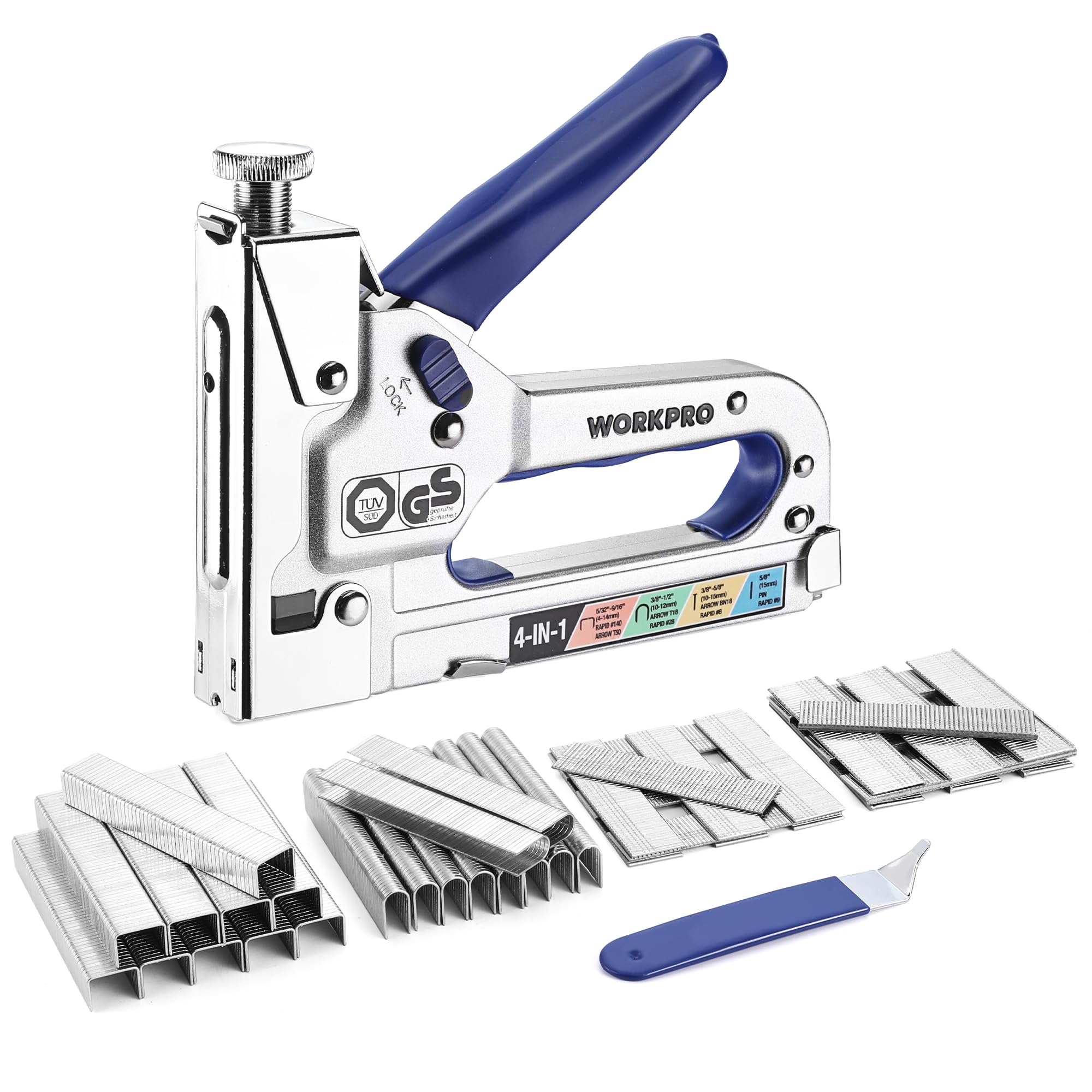 Clavadora Manual 4 En 1 Con Pistola De Grapas Workpro Con 2000 Grapas - Venta Internacional.