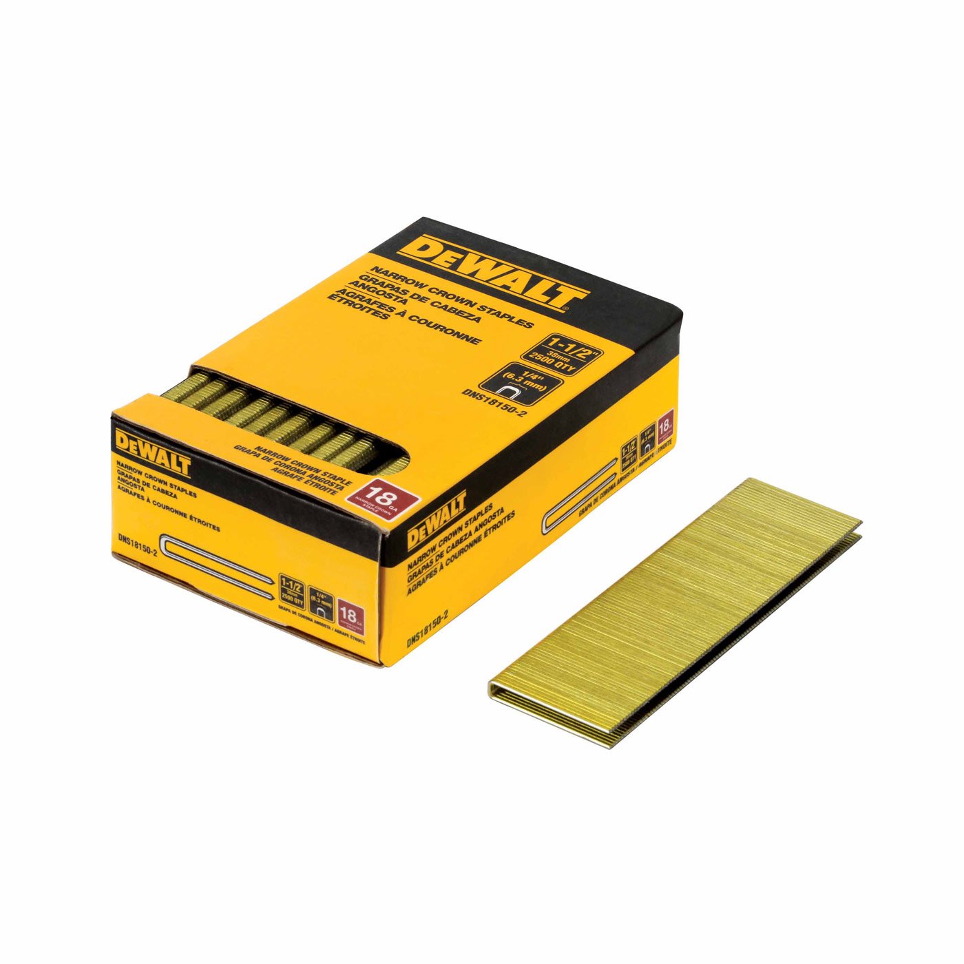 Foto 1 | Cable Staple Dewalt Dns18150-2 Corona Estrecha 1,5 cm Pata 18 Ga - Venta Internacional