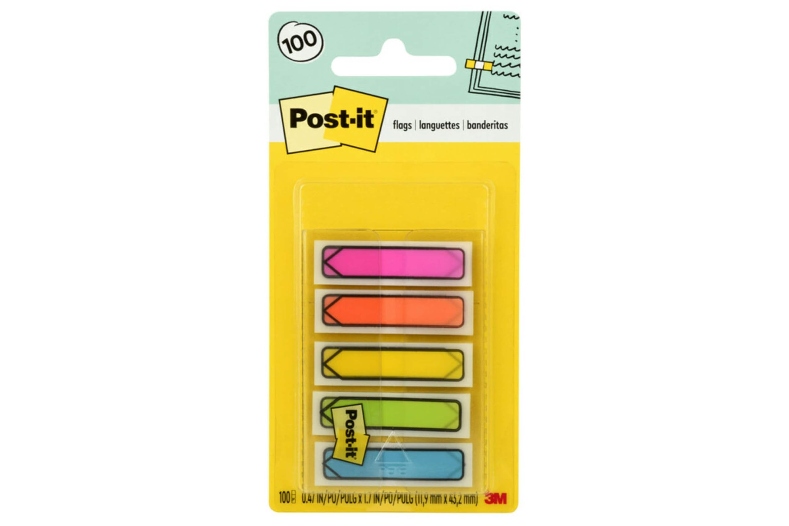 Dispensador Post-it 100 de Arrow Flags Varios Colores - Venta Internacional