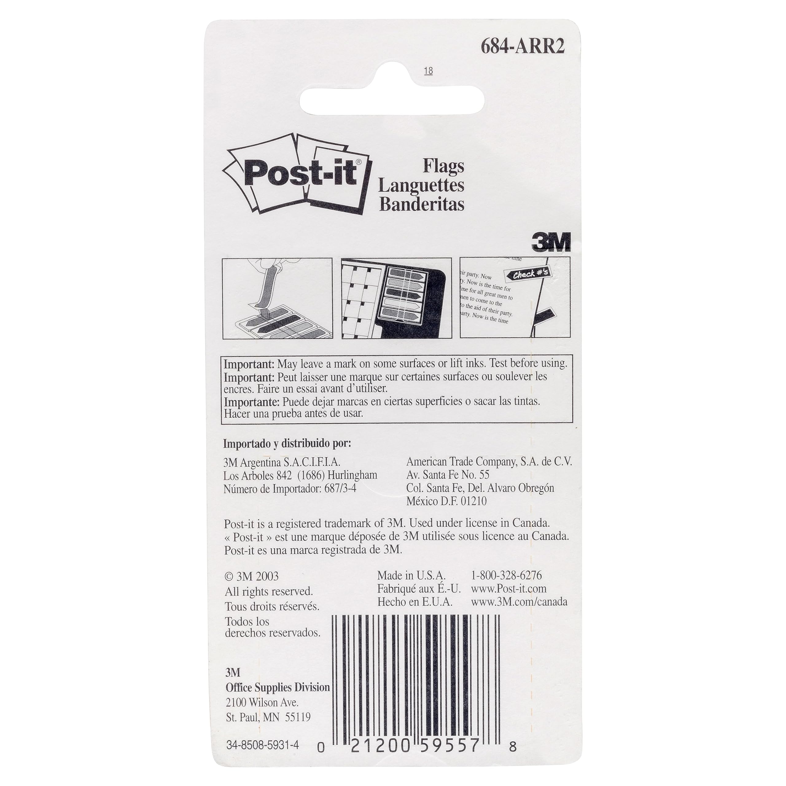 Foto 4 pulgar | Dispensador Post-it 100 de Arrow Flags Varios Colores - Venta Internacional