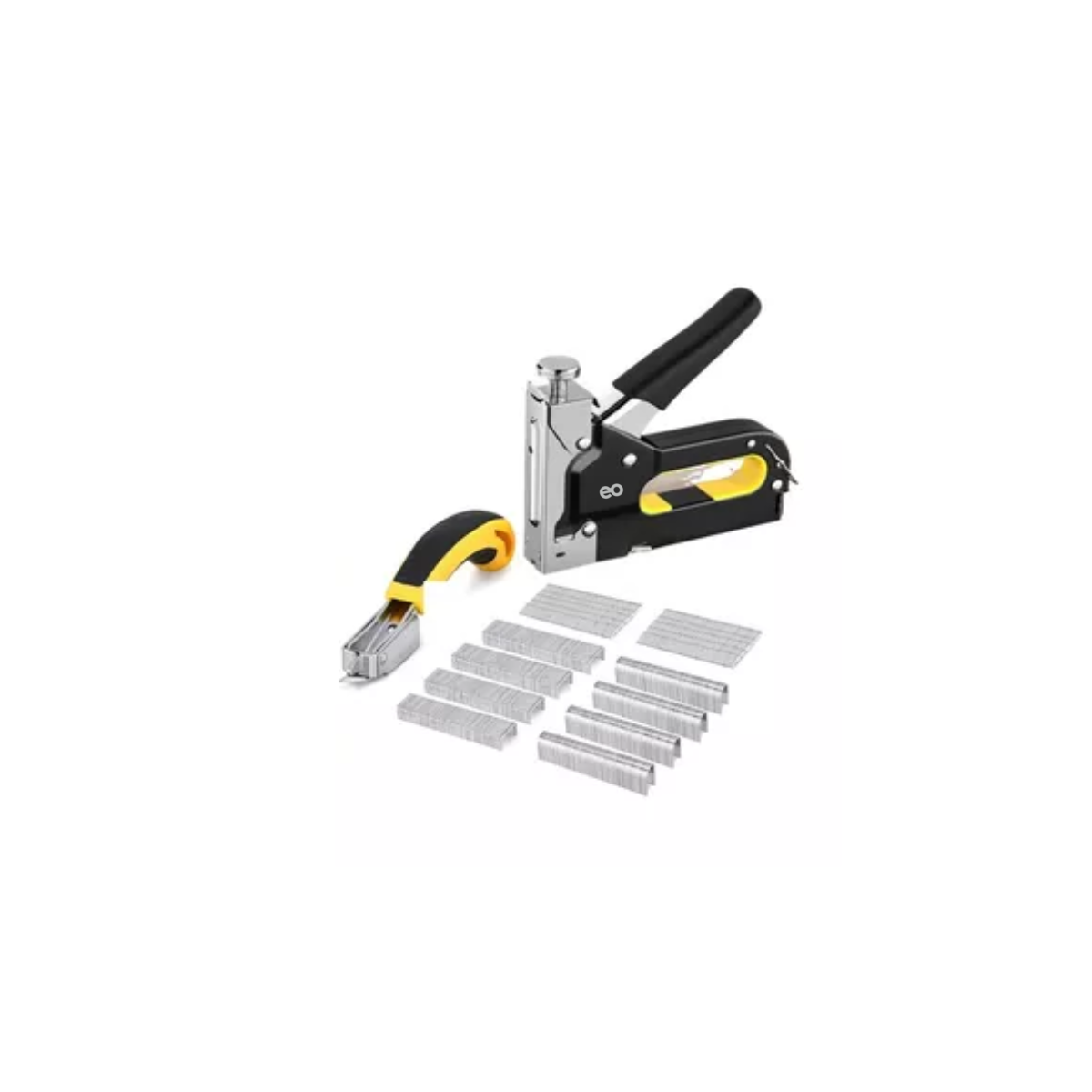 Engrapadora Tipo Pistola Para Tapiceria Con 900 Grapas 3 En 1 Eo Safe Imports Esi-13132-1 Negro