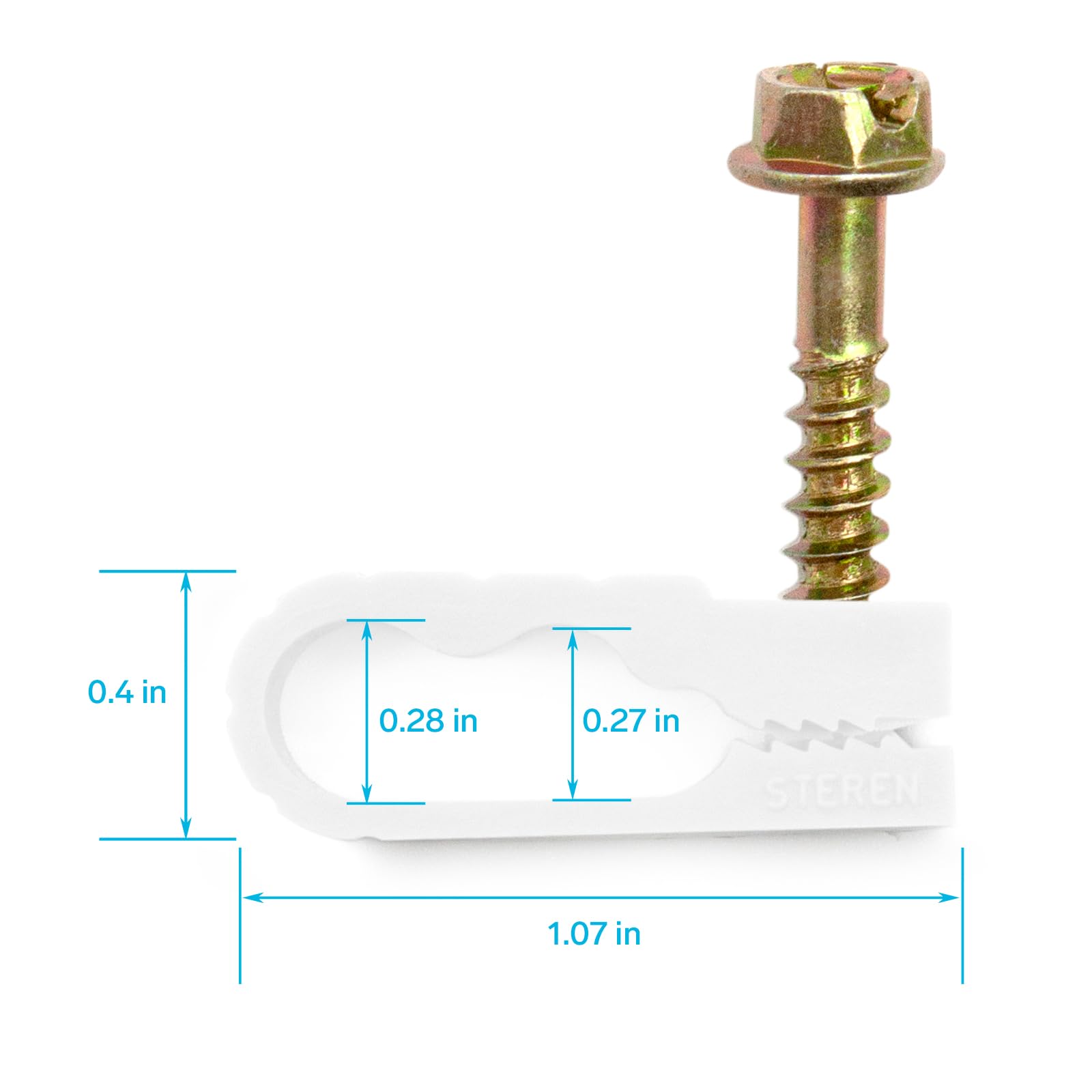 Foto 4 pulgar | Clips De Fijación Steren Grip-clip Doble/double Coaxi - Venta Internacional.