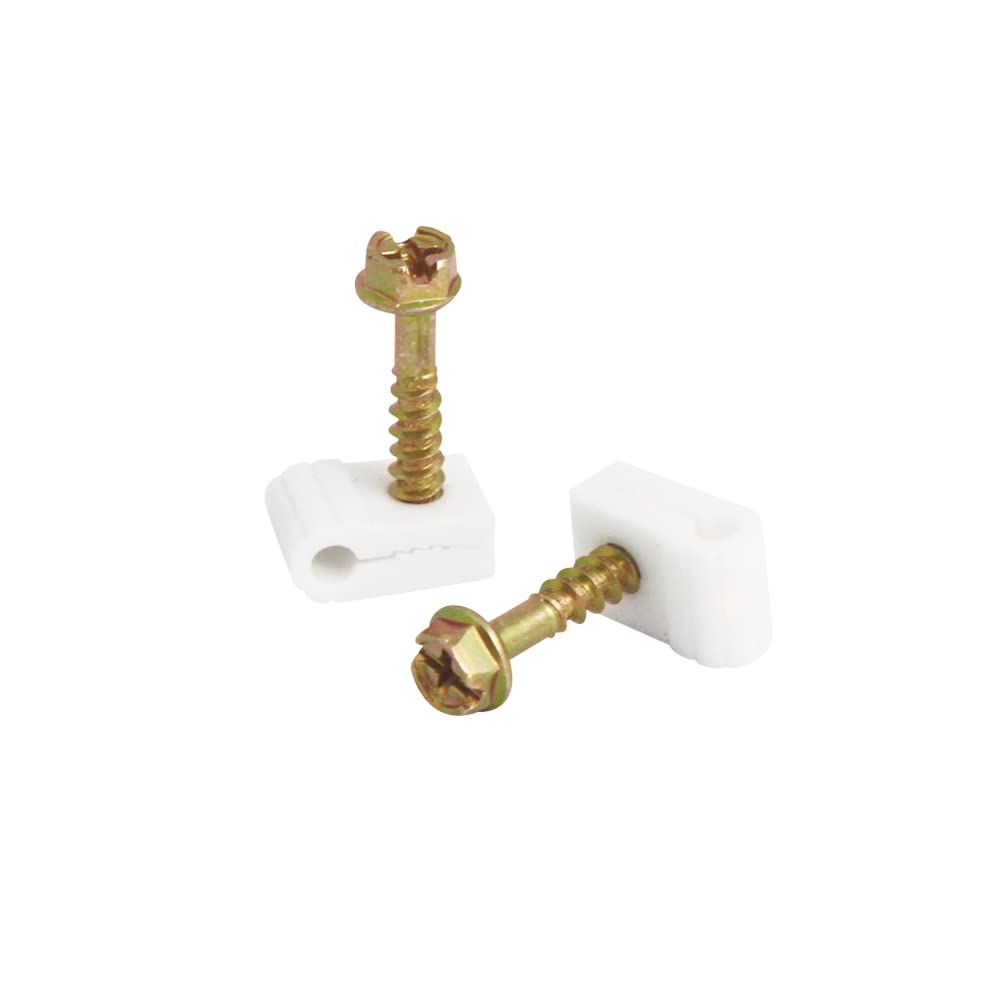 Soporte Para Cables Coaxiales Steren, Blanco, 100 Unidades - Venta Internacional.