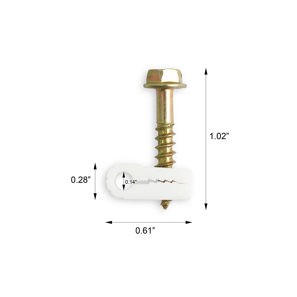 Foto 4 pulgar | Soporte Para Cables Coaxiales Steren, Blanco, 100 Unidades - Venta Internacional.