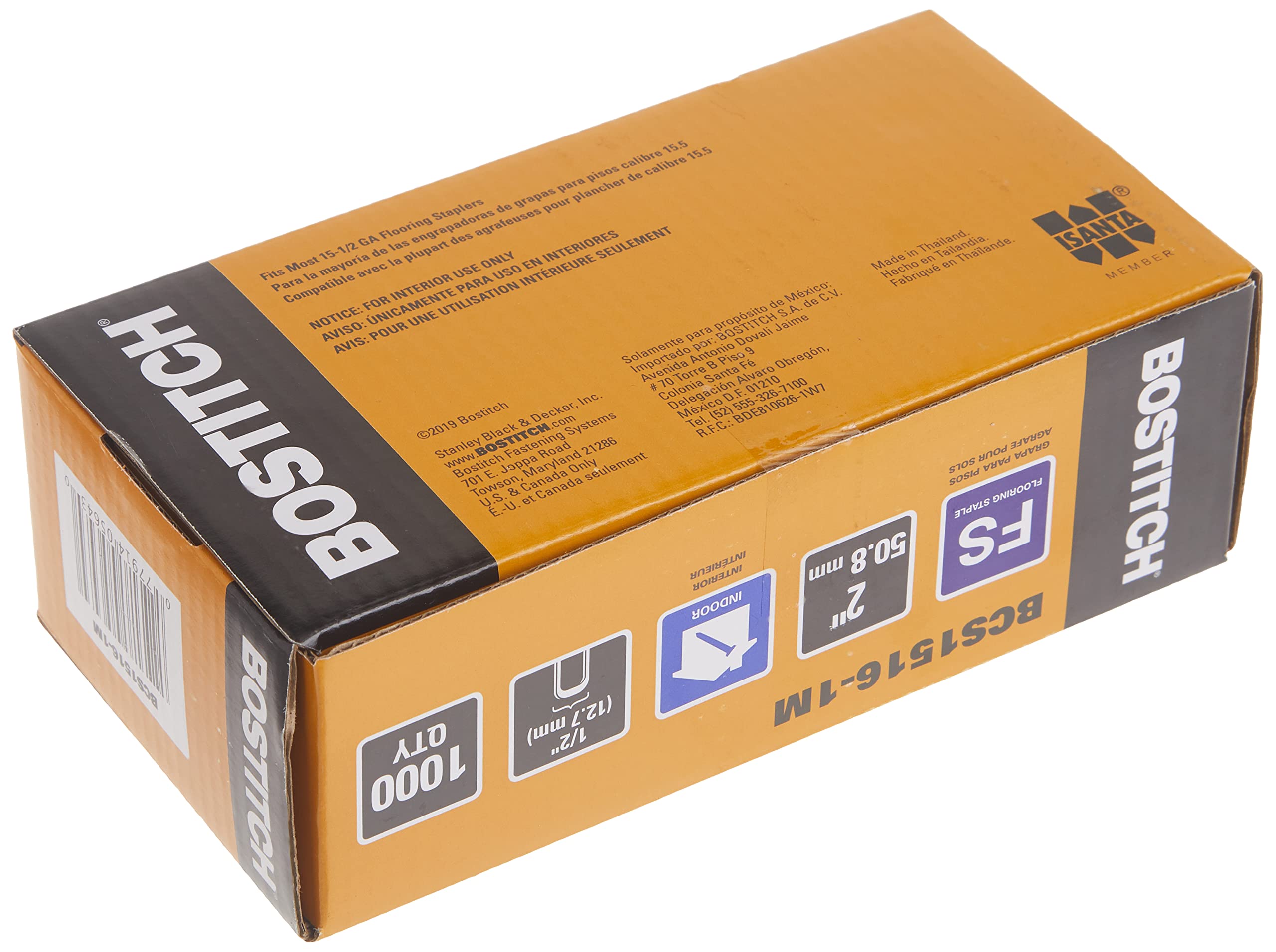Foto 6 pulgar | Grapas Para Pisos Bostitch, Madera Dura, 15,5 Ga, 38 Mm, 1000 Piezas - Venta Internacional.