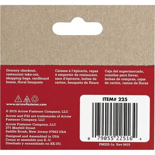 Foto 2 | Staples Arrow Fastener P22 Serie 225, Corona Plana De 5/16 Pulgadas - Venta Internacional.