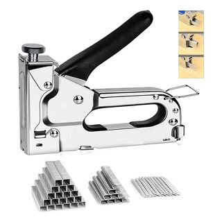 Foto 2 | Engrapadora Tipo Pistola Para Tapiceria Con 3000 Grapas Lab.g Plata Con Negro