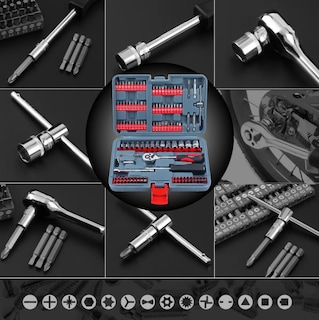 Foto 3 | Juego de Herramientas Mecánica Dados Kit 1/4 126pz