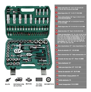 Foto 3 | Juego de Herramientas Eo Safe Imports ESI-2850 color Plata 108 Piezas
