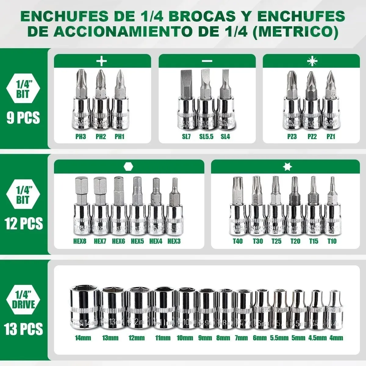 Foto 4 pulgar | Juego de Herramienta Eo Safe Imports ESI-3579 46 Piezas