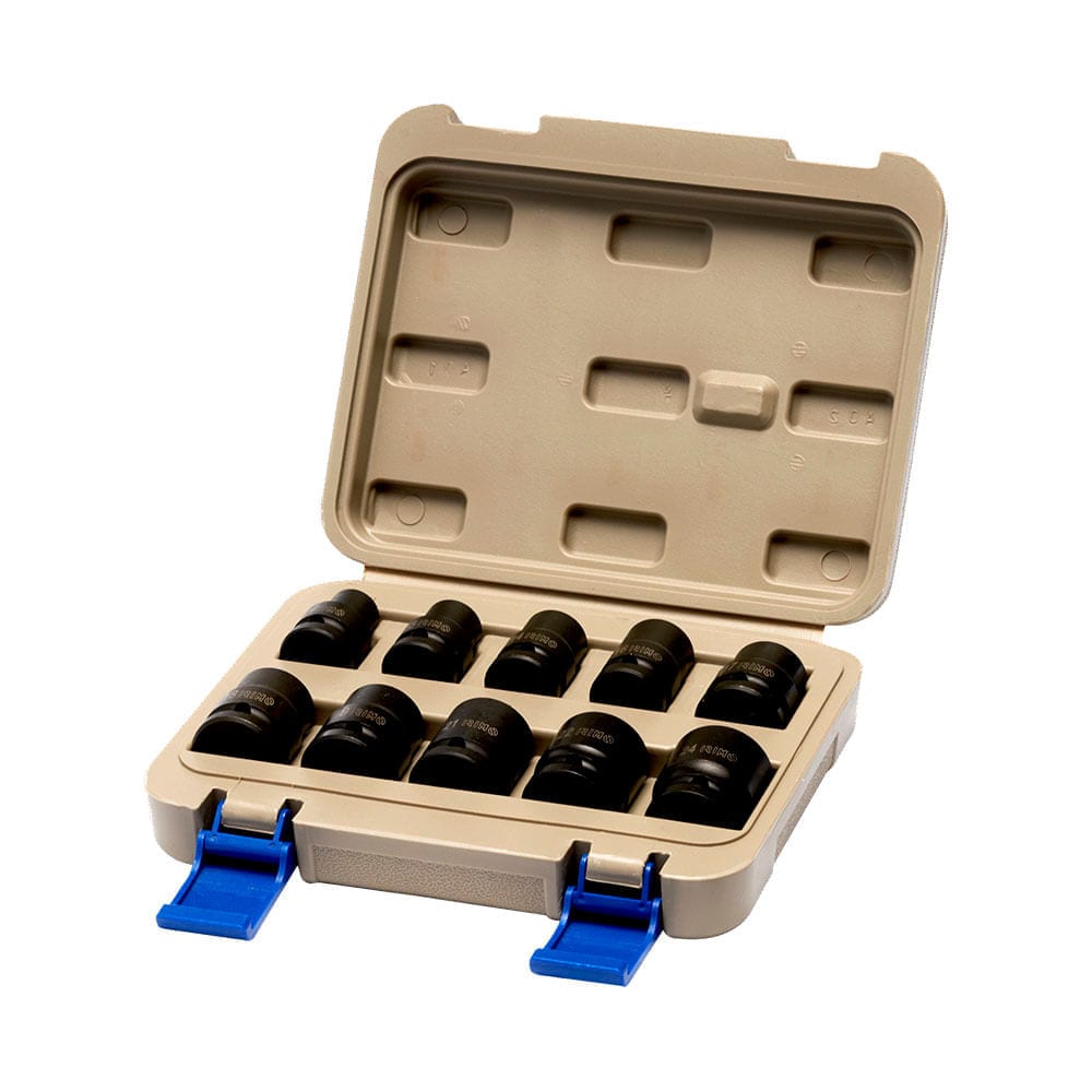 Juego de Dados de Impacto Hex. 1/2 Pulgada Irimo 167-10-4 10 Piezas $809