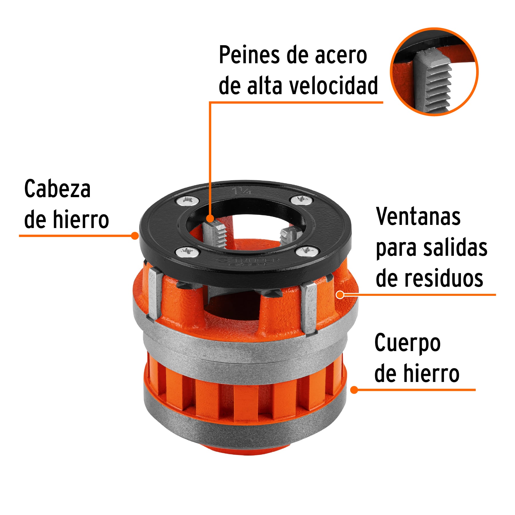 Foto 3 pulgar | Dado 1-1/4' para Tarrajas Truper Expert Ta-852x