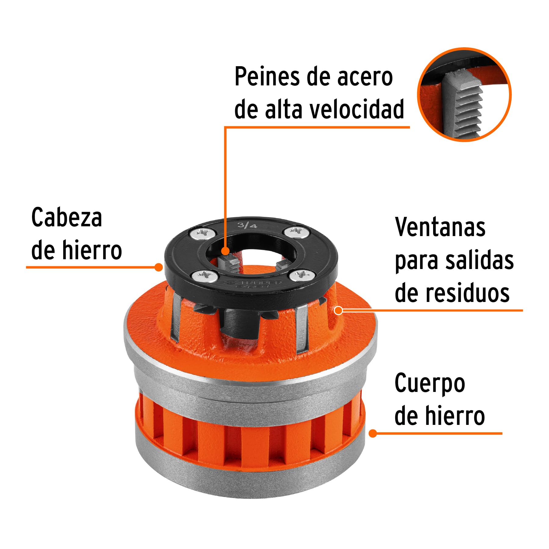 Foto 3 pulgar | Dado 3/4' para Tarrajas Truper Expert T-852x