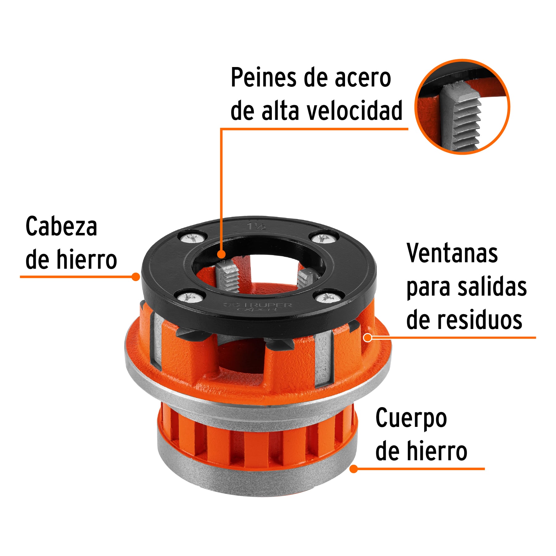 Foto 3 pulgar | Dado 1-1/2' para Tarrajas Truper Expert Ta-852x