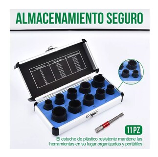 Foto 4 | Extractor de Tornillos SHAWTY 11 Pzs Estuche color Plata